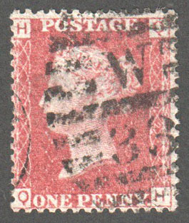 Great Britain Scott 33 Used Plate 102 - QH - Click Image to Close